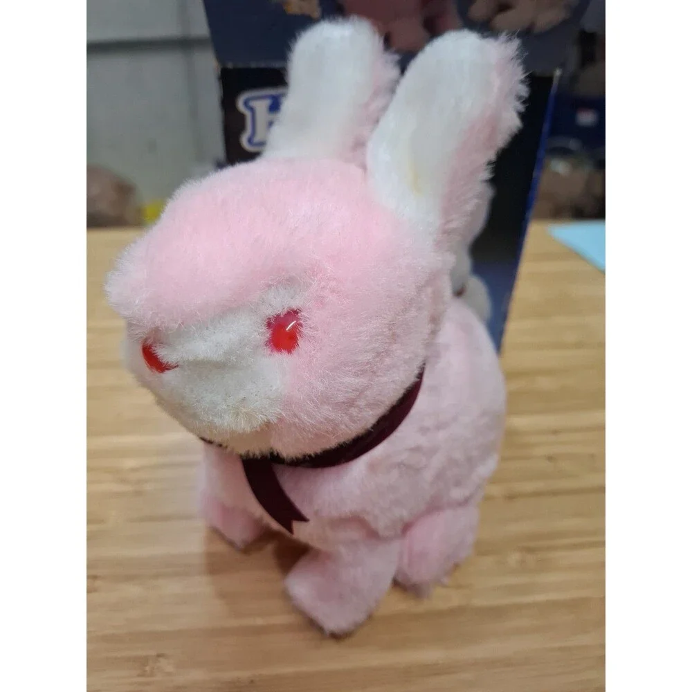 Vtg 1980s Hopping Bunny with Box! Battery Operated Animated Pink non-working
